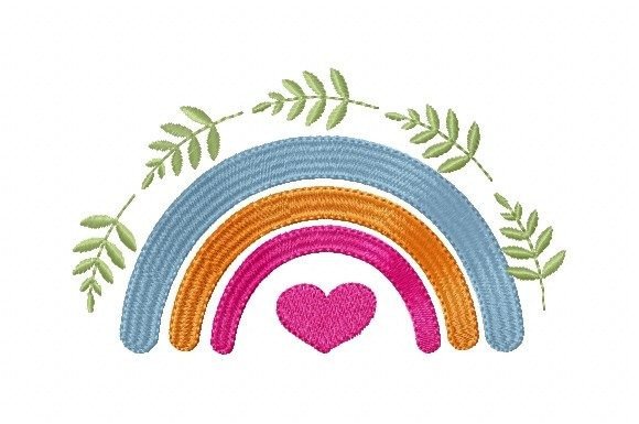 Rainbow with Heart and Flower: A Seasonal Embroidery Review