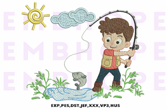 Review: Boy Fishing at Sunrise on the Lake Embroidery